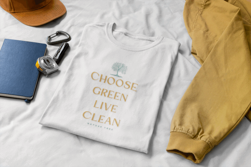 Eco-friendly T-shirt_Choose Green live Clean