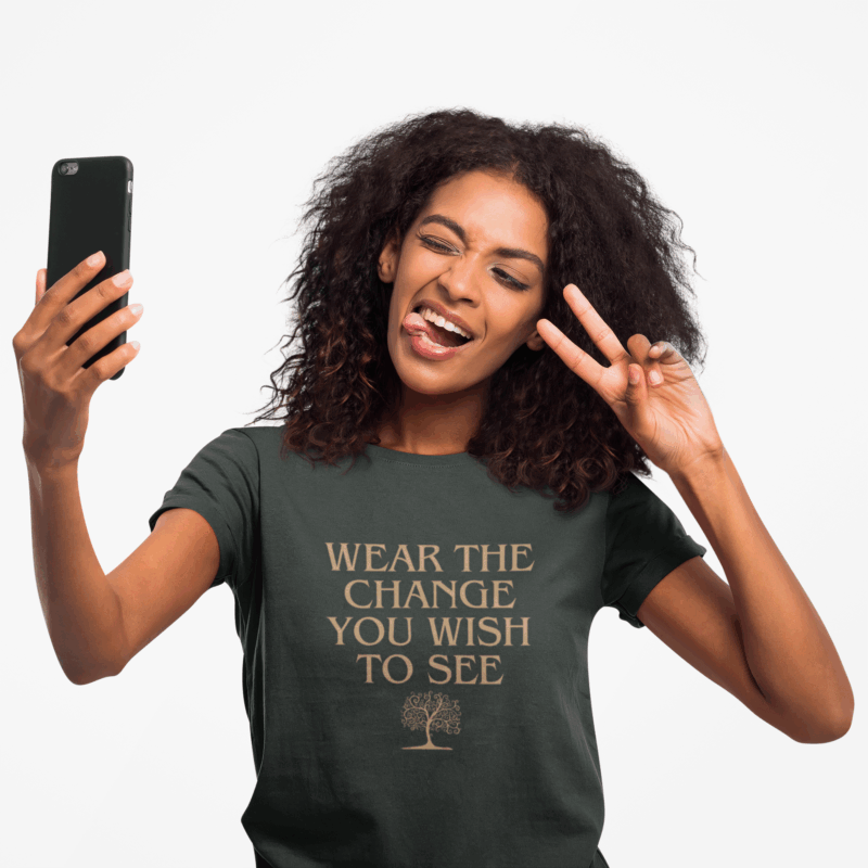 Wear the change you wish to see_Organic T-shirt Unisex - Image 4